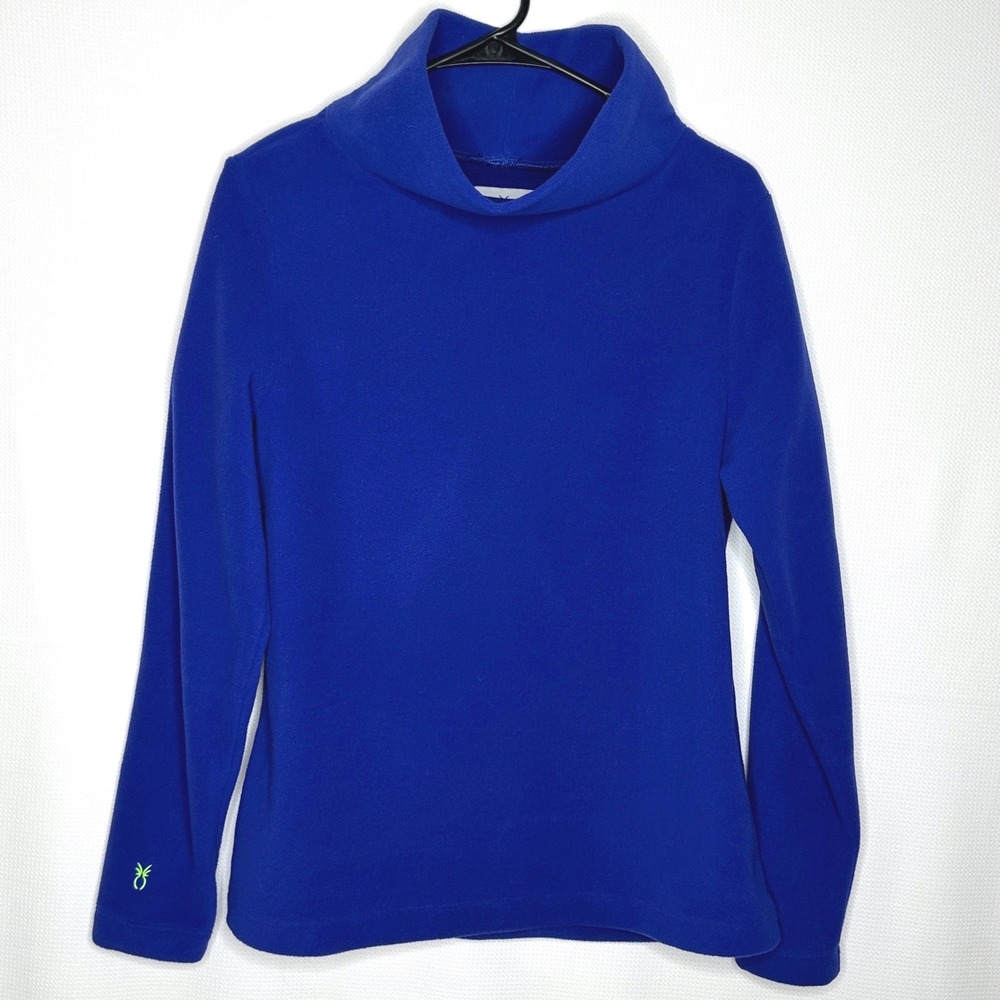 Dudley Stephens Fleece Park Slope Royal Blue Mock Neck Long Sleeve size Medium